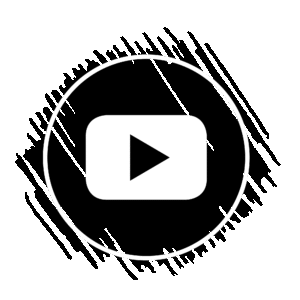 Scribble YouTube logo black PNG